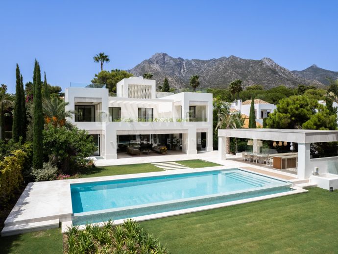 Brand-new sophisticated modern luxury grand-villa with sea views, Altos Reales, Marbella Golden Mile