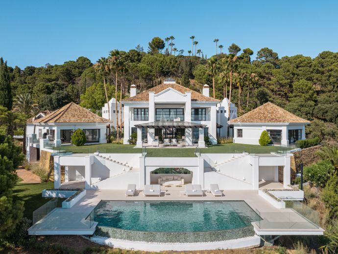 Casa Magda - Sofistikerad ny modern herrgård med panoramautsikt och lyxiga bekvämligheter, La Zagaleta, Benahavis