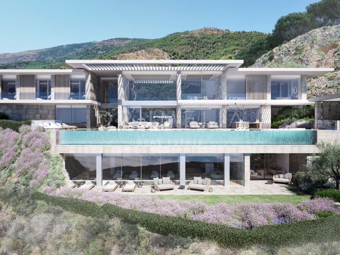 Proyecto de villa contemporánea de lujo con vistas panorámicas al mar y a la montaña en La Zagaleta, Benahavís