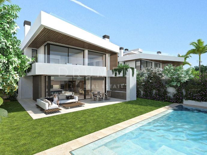Projet de villa moderne haut de gamme avec des équipements de luxe et des touches d'avant-garde à Puerto Banus, Marbella