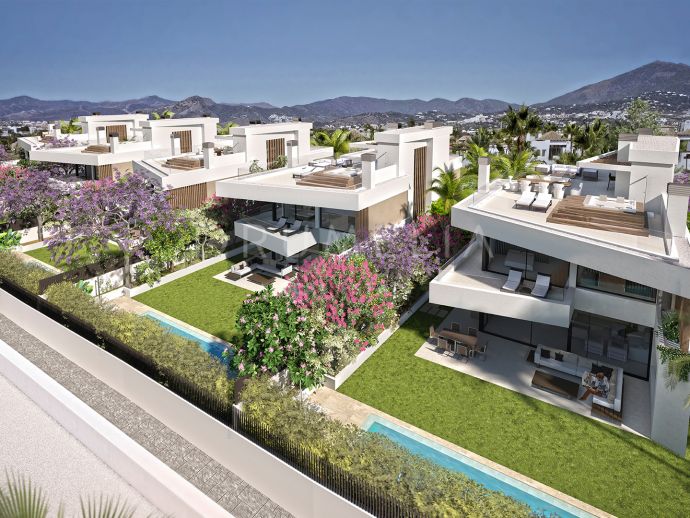 Moderno proyecto de villa de alta gama con servicios de lujo y toques vanguardistas en Puerto Banús,Marbella