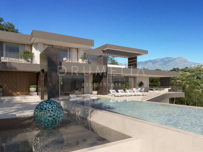 Exceptionnelle maison de luxe moderne et neuve avec vue sur la mer dans le Marbella Club Golf Resort, Benahavis