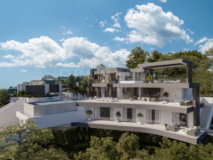 Excepcional casa moderna de lujo a estrenar con vistas al mar en Marbella Club Golf Resort, Benahavis