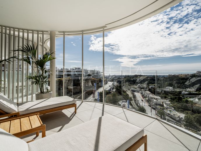 Lyxig modern lägenhet med panoramautsikt över havet till salu på The View Marbella