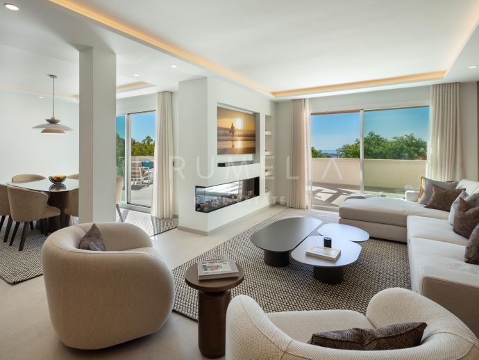 Luksusowy dwupoziomowy narożny apartament na sprzedaż w Los Belvederes Nueva Andalucia Marbella