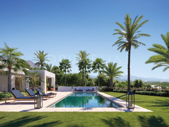 Brand-new front-line golf bespoke villa with contemporary architecture in Finca Cortesin, Casares
