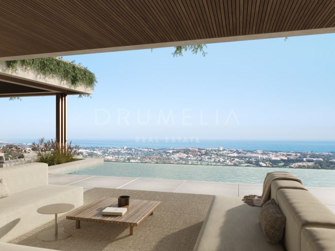 Lujoso proyecto de villa de 5 dormitorios en exclusiva comunidad cerrada con vistas panorámicas al mar, Benahavís