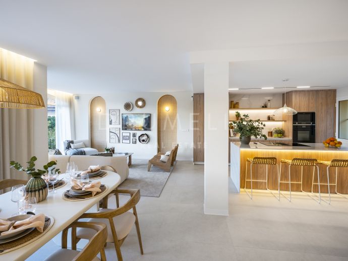 Ausgezeichnete moderne und böhmische Duplex-Penthouse in La Quinta Hills mit atemberaubenden Golf und Meerblick