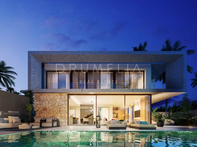 Beautiful contemporary style beachside villa project with sea views on Marbella's Golden Mile