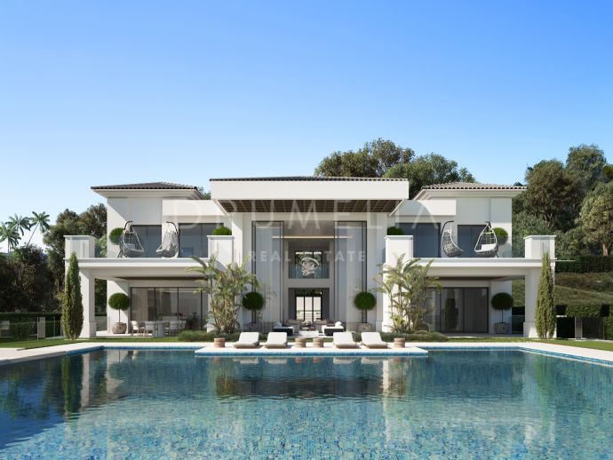Amazing Brand-New Front-line Golf Modern Luxury Villa for sale in Los Flamingos, Benahavis