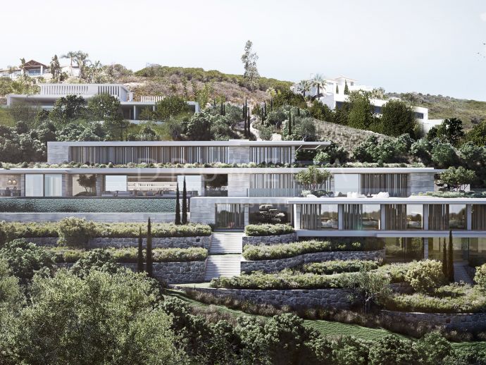 Vacker helt ny stor villa med utsikt över havet och kusten i La Reserva de Sotogrande