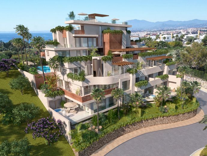 Imponerande ny modernt lyxigt duplex på bottenvåningen, Rio Real Golf, Marbella Öst