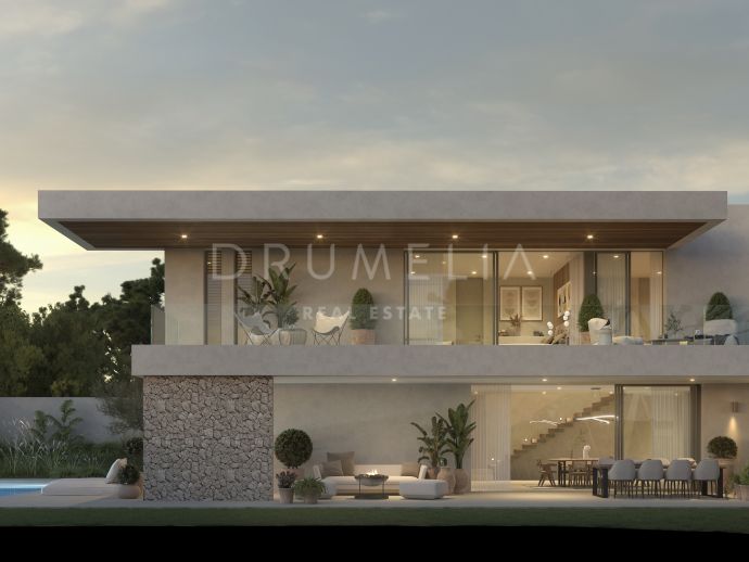 Абсолютно новый, полный шика современный дом на продажу в Elviria Playa, Восточная Марбелья