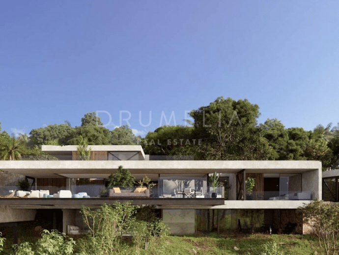 Fantastiskt modernt nytt lyxvillaprojekt med fantastisk panoramautsikt i La Zagaleta, Benahavis