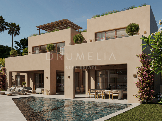 Excepcional parcela y proyecto de villa arquitectónicamente único en Casa Blanca, Marbella