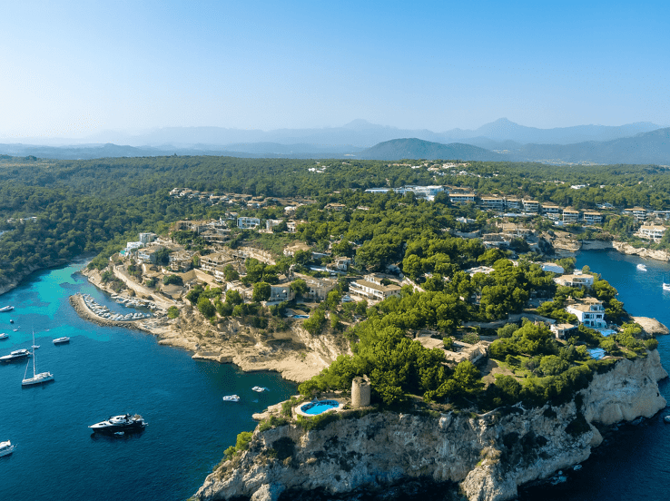 Balearic islands, Ibiza aerial view
