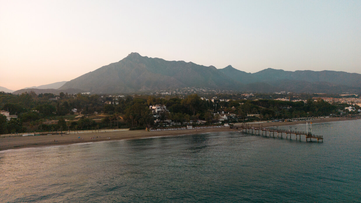 The Mountain view from Golden Mile Marbella Sea