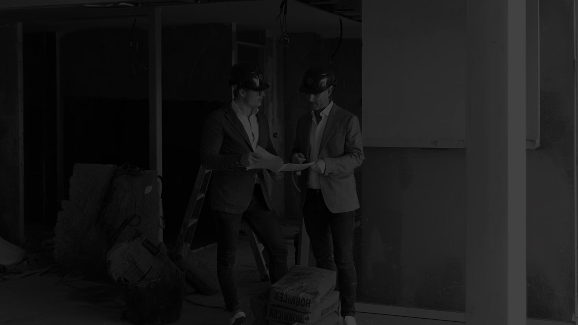 Homerun Developments - Eric Ebbing and Christopher Faldt at a construction site.