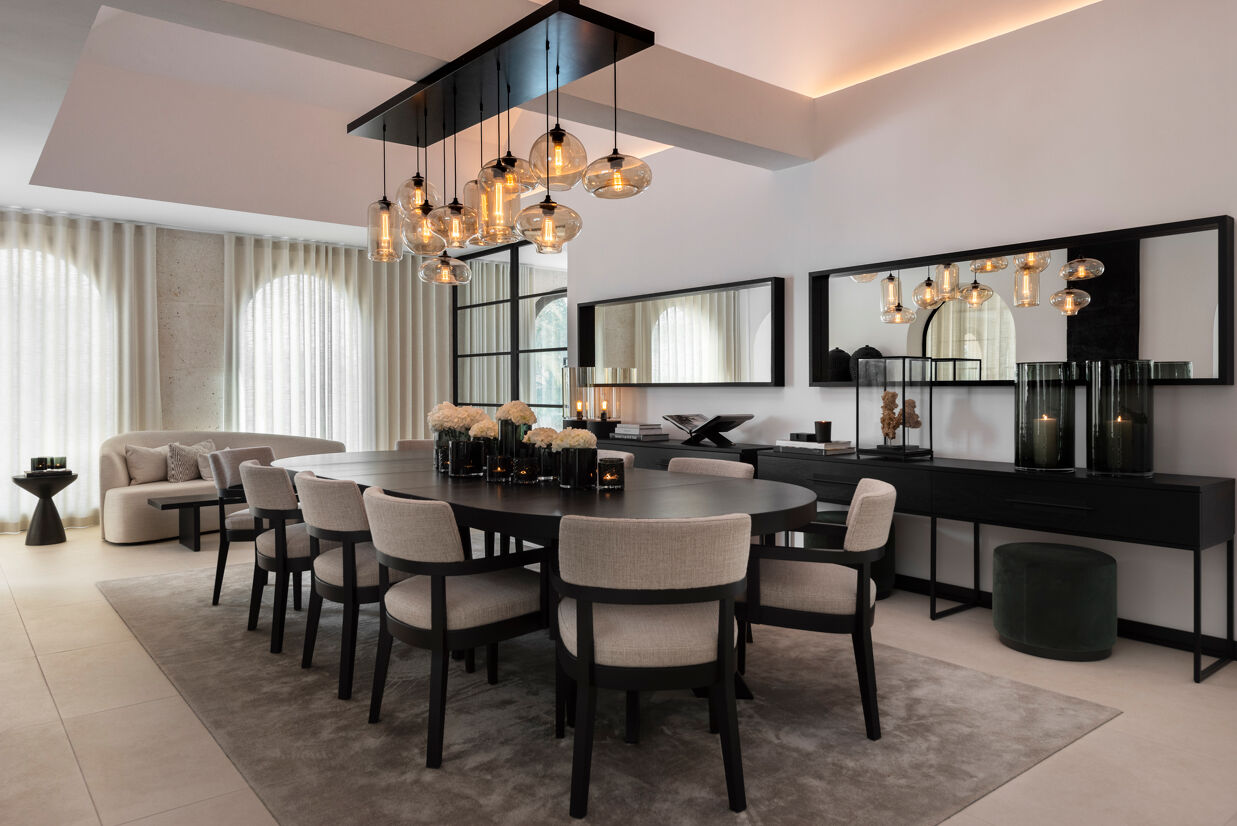 Sales team area on the first floor of Homerun Brokers Headquarters office Slettvoll furniture ByEve lamps