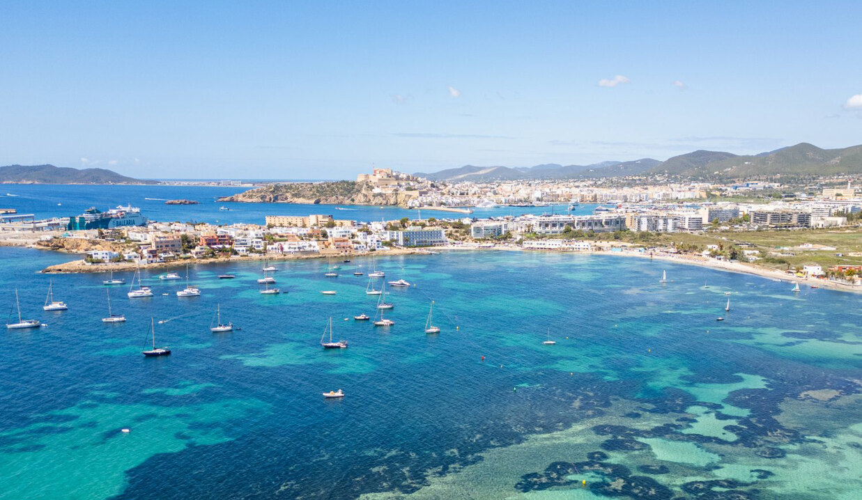 Talamanca port on the north side of Ibiza town