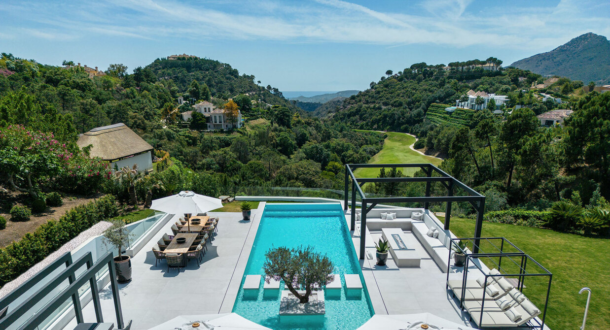 The view from our rental property in one of Europes most exclusive gated communities, La Zagaleta