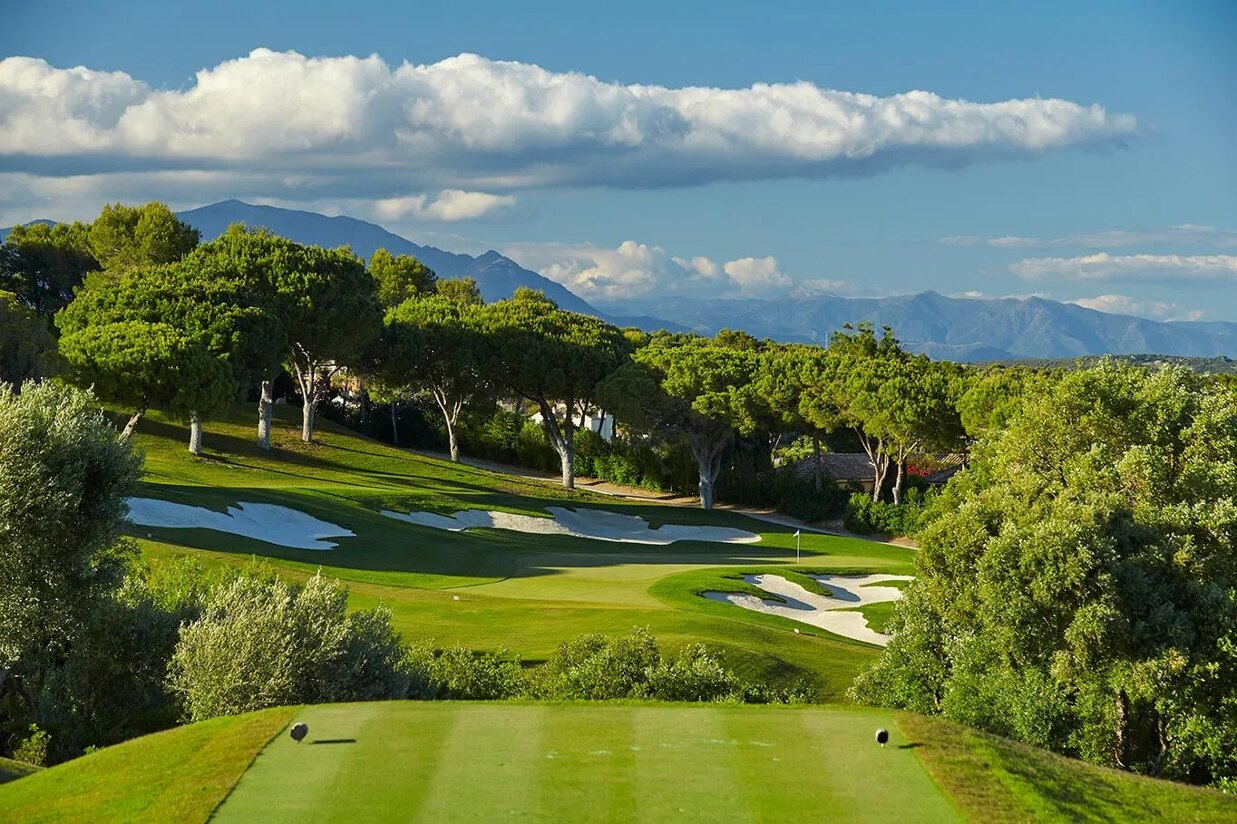 Morning light over Valderrama Golf Club fairways in Sotogrande