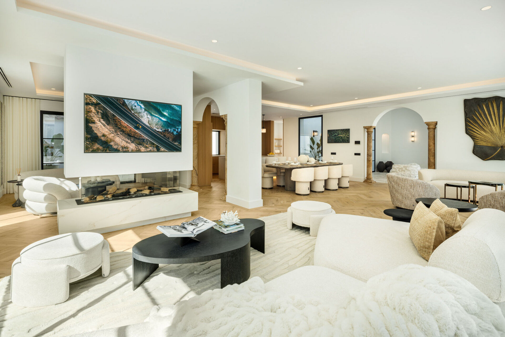 Villa Skyfall; modern renovated luxury villa in El Herrojo Alto with frontline golf position and panoramic mountain views.