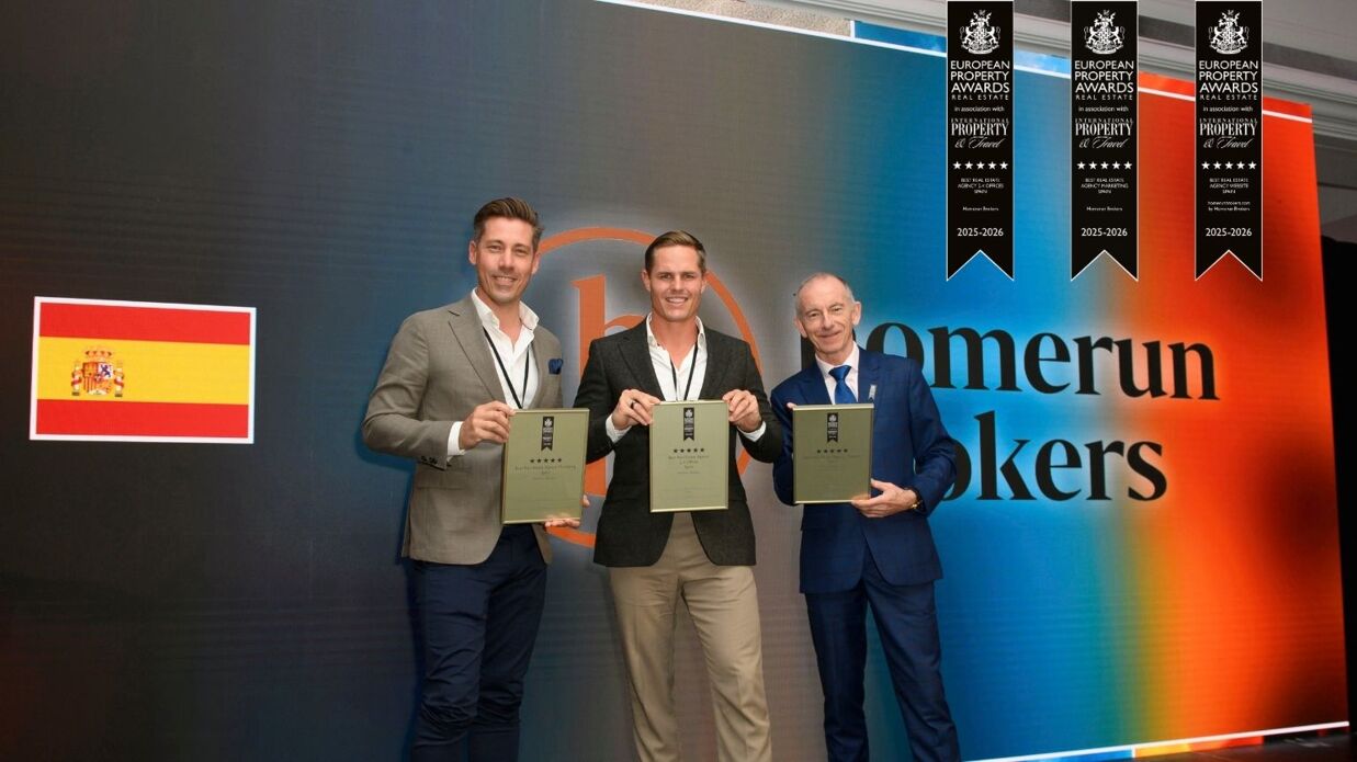 Homerun Brokers has been awarded Best Real Estate Agency in Spain at the 2025–2026 European Property Awards, along with two additional national titles for Best Real Estate Marketing and Best Real Estate Agency Website.