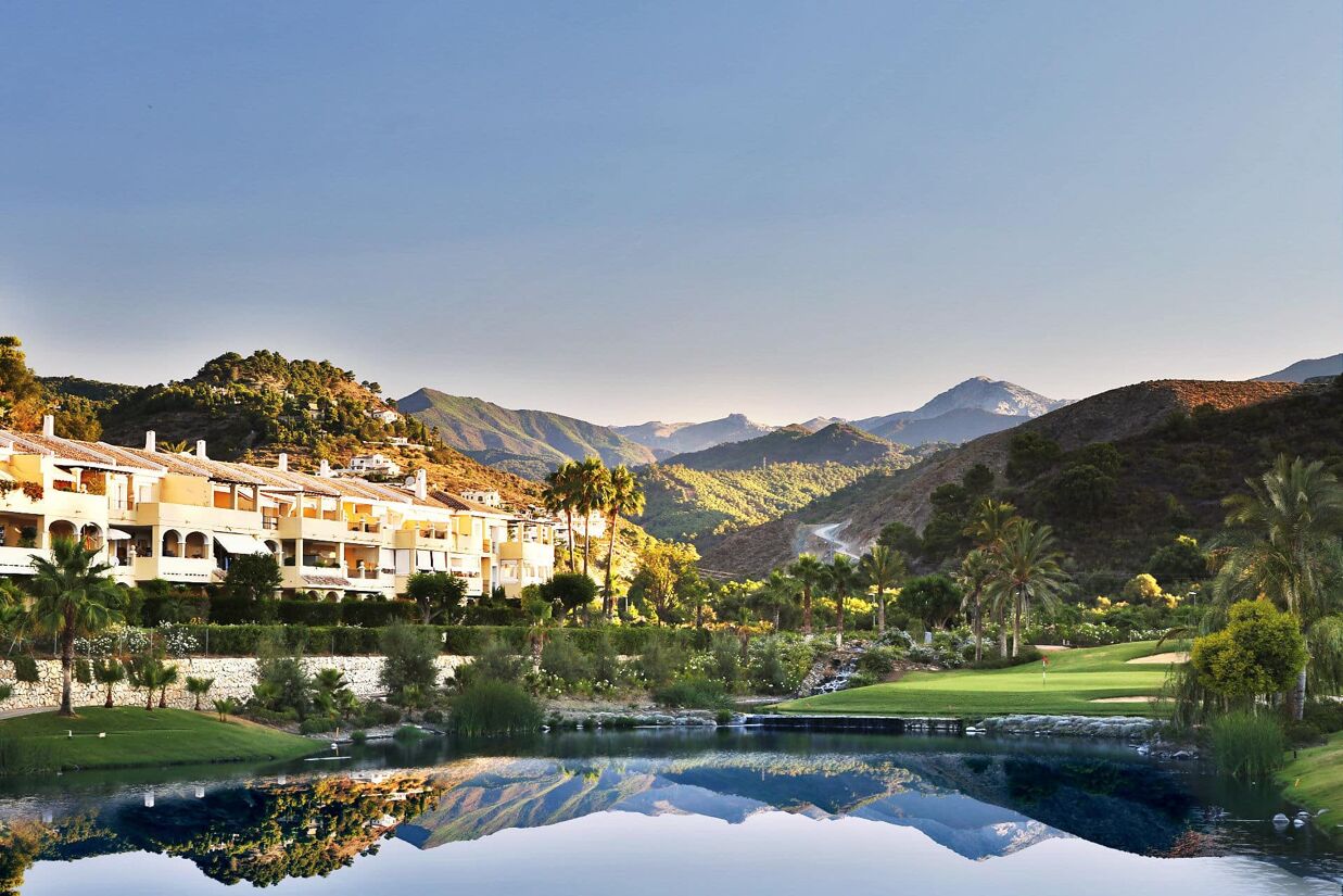 Luxury residential area in Marbella with villas and scenic views