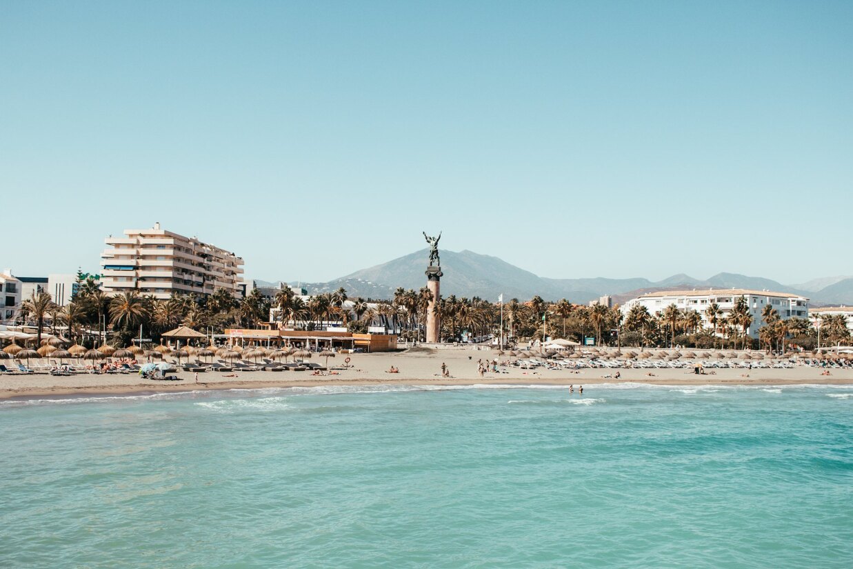 Puerto Banus beach in Marbella Costa del Sol