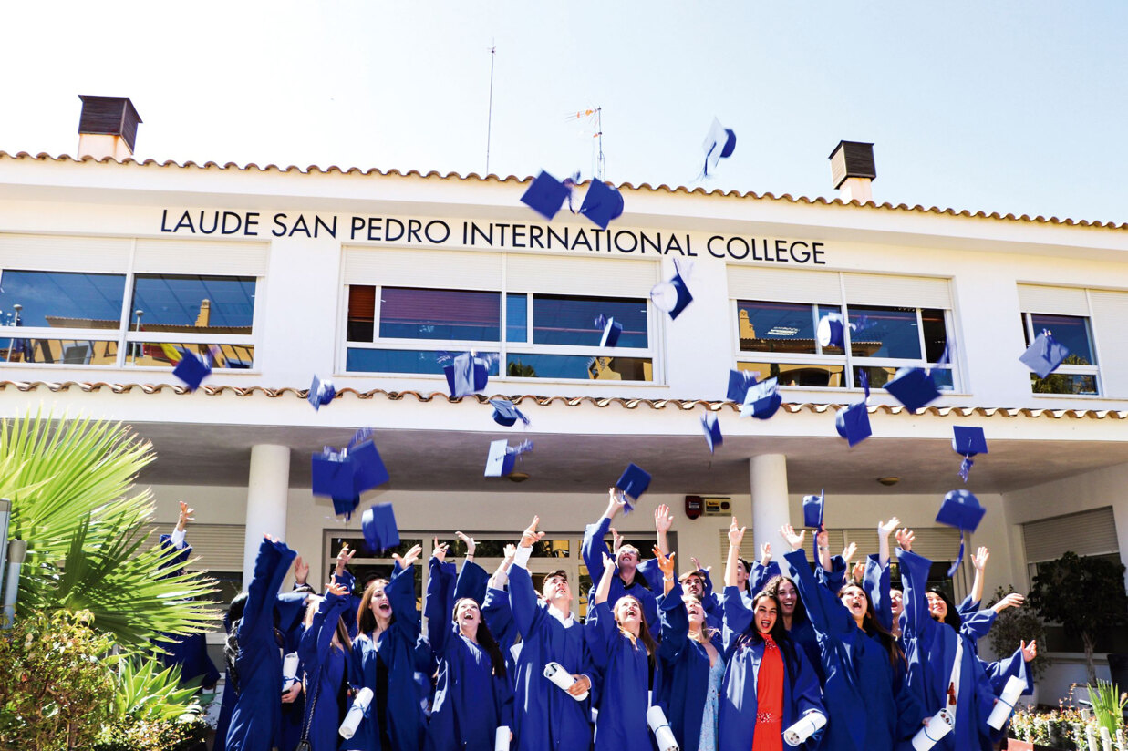 Proud graduates of Laude International College – A British curriculum school shaping future global leaders in Marbella.
