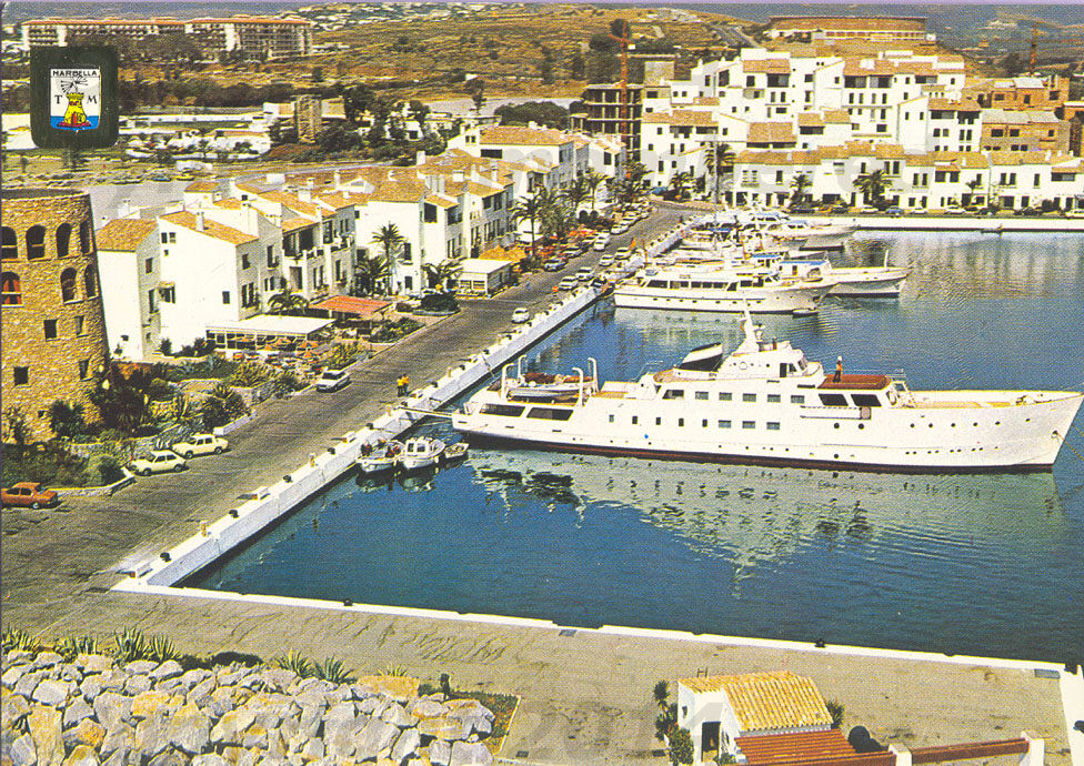 History picture of Puerto banus harbour in the 70s in Marbella 1970 by Jose Banus