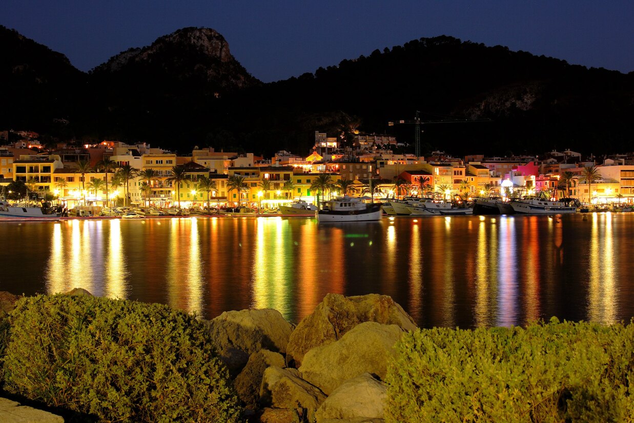 Puerto Portals marina with luxury yachts, waterfront terraces and refined social life