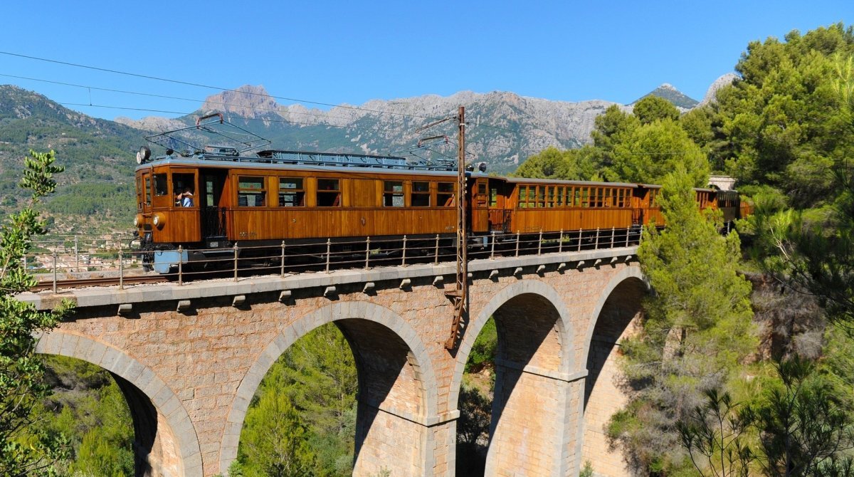 Vintage Sóller train in Mallorca