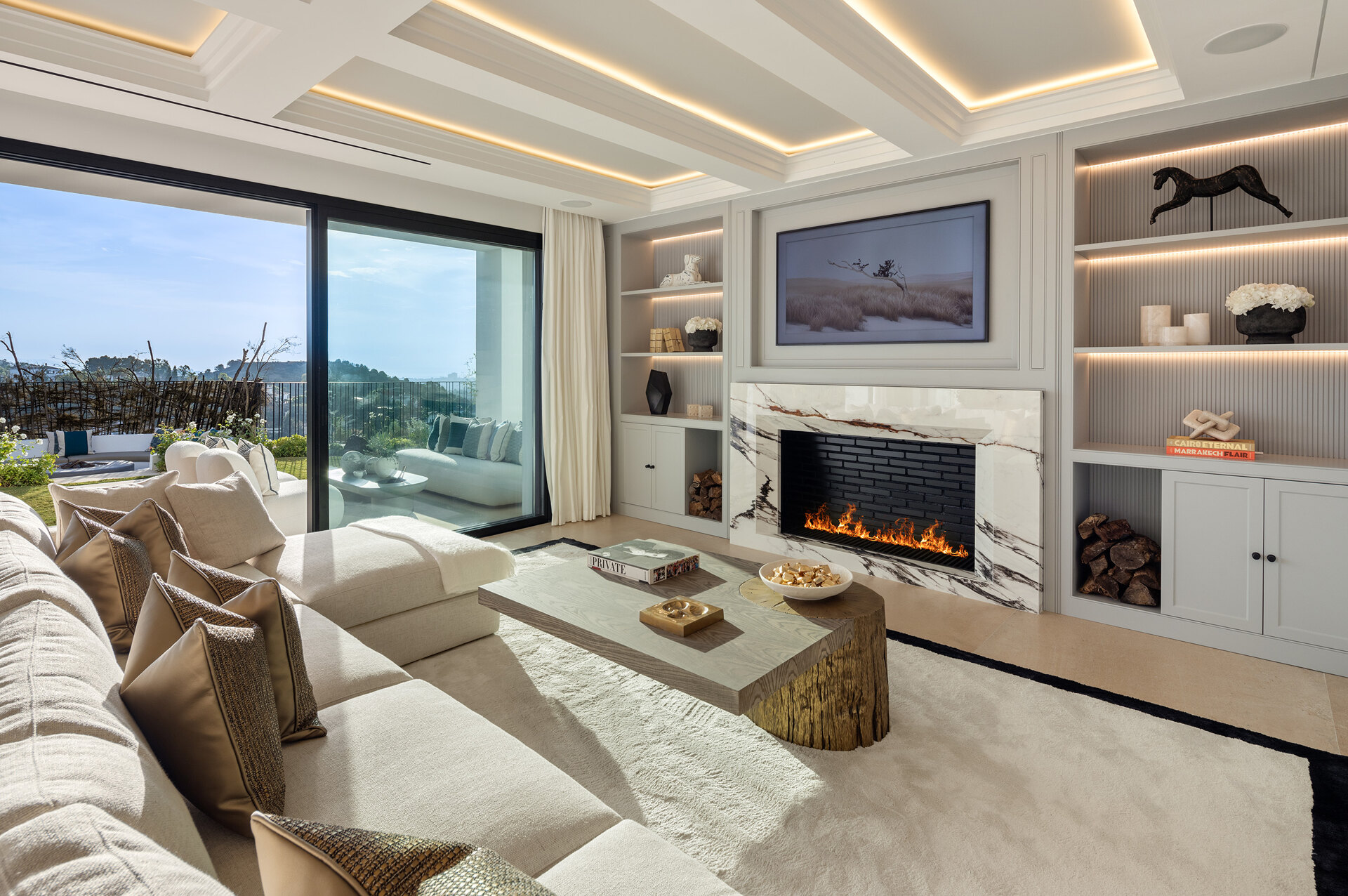 The living room of Villa The Nest, sold by Homerun Brokers in record time