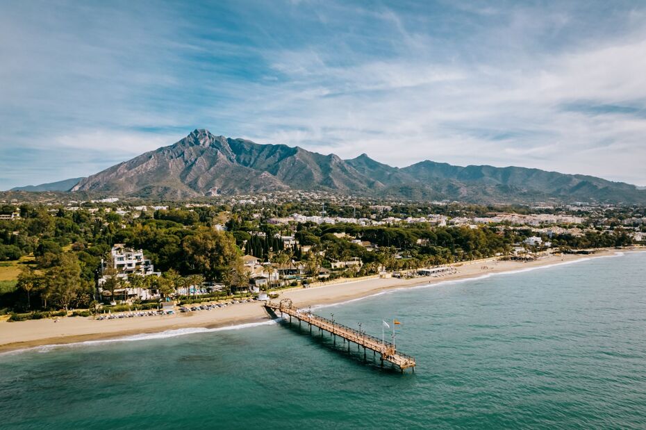 Aerial photograph of Marbella from the Sea