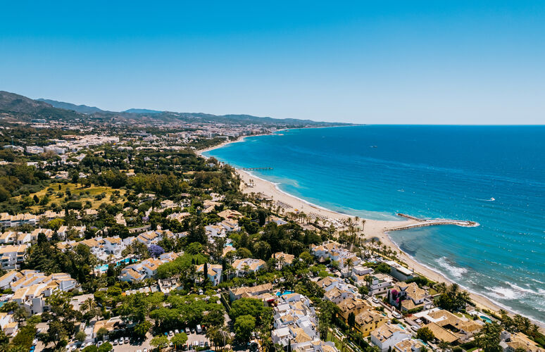 Marbella Golden Mile Drone Photo