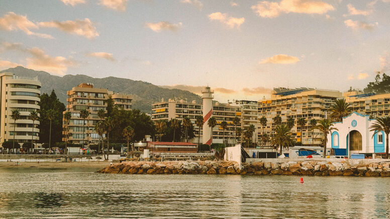 Marbella's lighthouse and beach