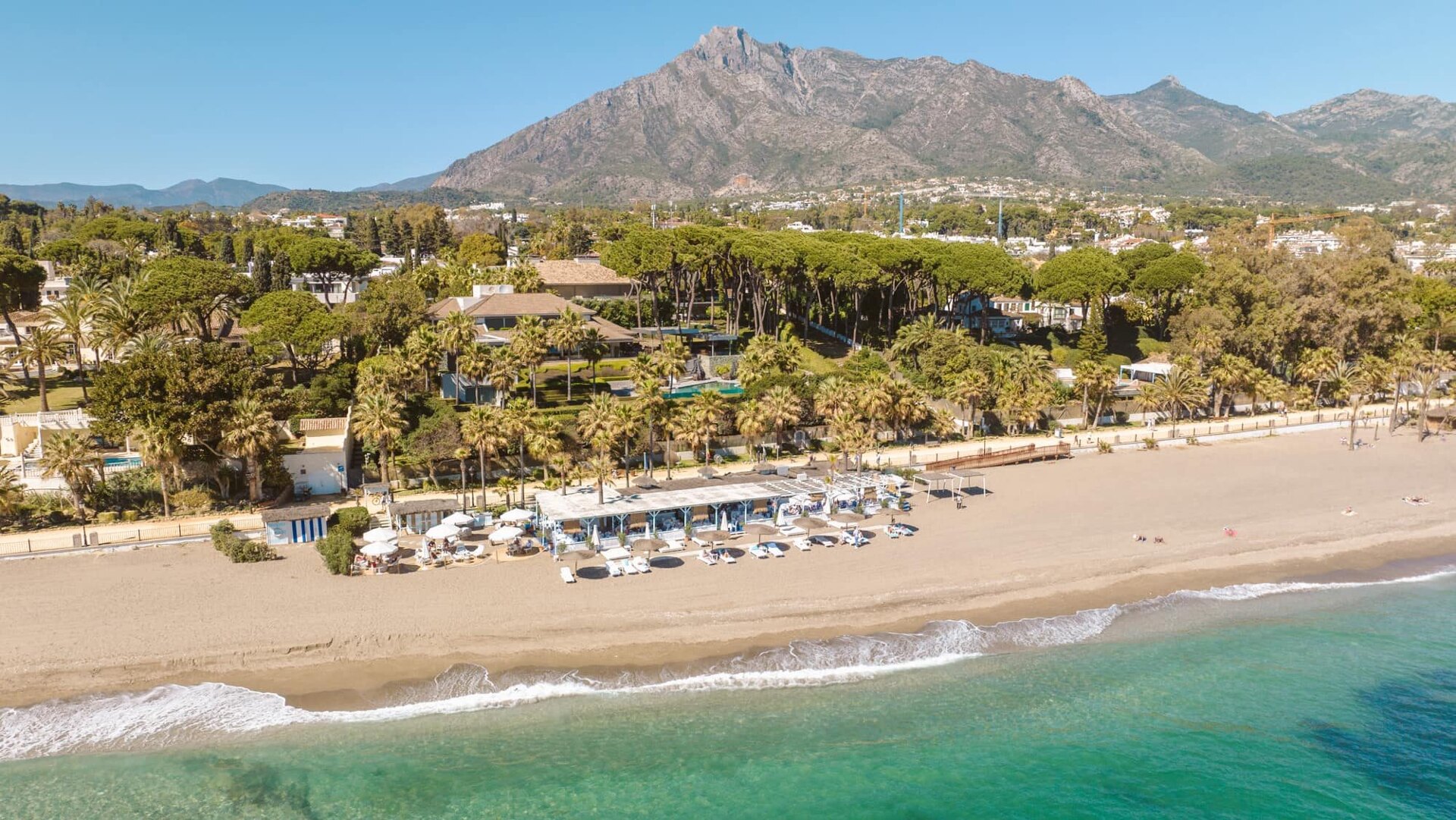 The coast and the La Concha mountain at Marbella Club by the beach