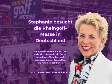 Stephanie besucht die Rheingolf-Messe in Deutschland
