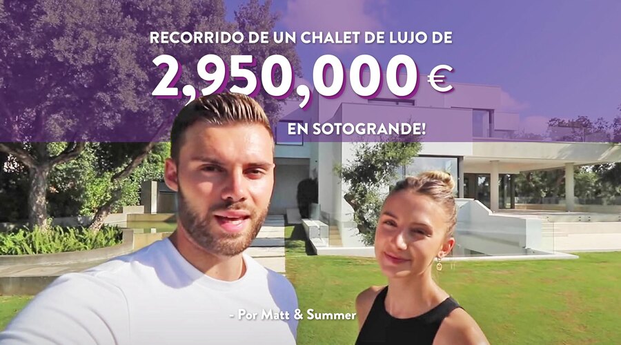Influencers recorren una villa lujosa de 2,950,000€ en Sotogrande