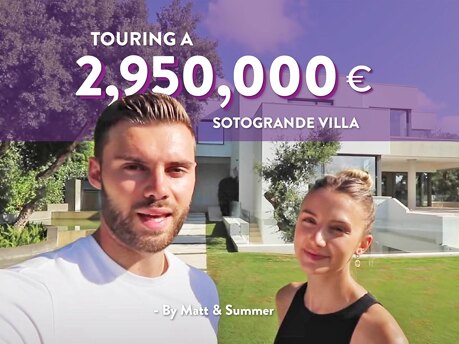 Matt Mellor & Summer Newman - Real estate influencer touring a 2,950,000€ Contemporary villa - SASOMO1019