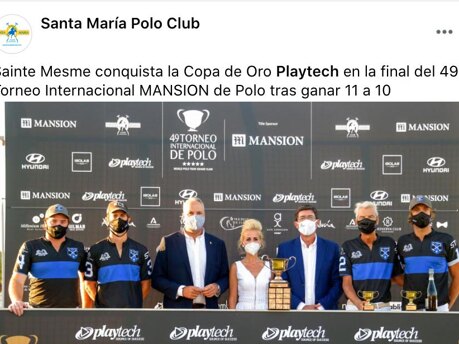 SAINTE MESME GANA LA COPA DE ORO EN EL FINAL DE FIESTA DEL SANTA MARÍA POLO CLUB-FACEBOOK