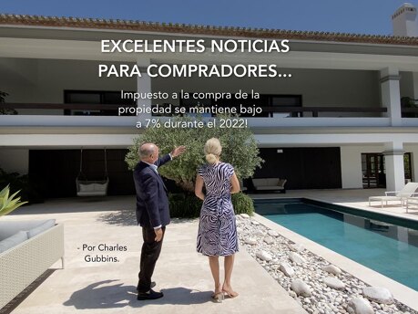 Impuesto a la compra de la  propiedad se mantiene bajo  a 7% durante el 2022 - Noll Sotogrande