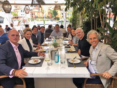 Don Diego restaurant at the Sotogrande Marina: Charles Gubbins, Stephanie Noll, Benjumea Architects, MDCI project Managers, R.Solis, the different trades, the interior designers, the landscape gardeners, the lawyers Hassans, the financial advisers (Fluent Finance Abroad), and the real estate agents (Noll Sotogrande).