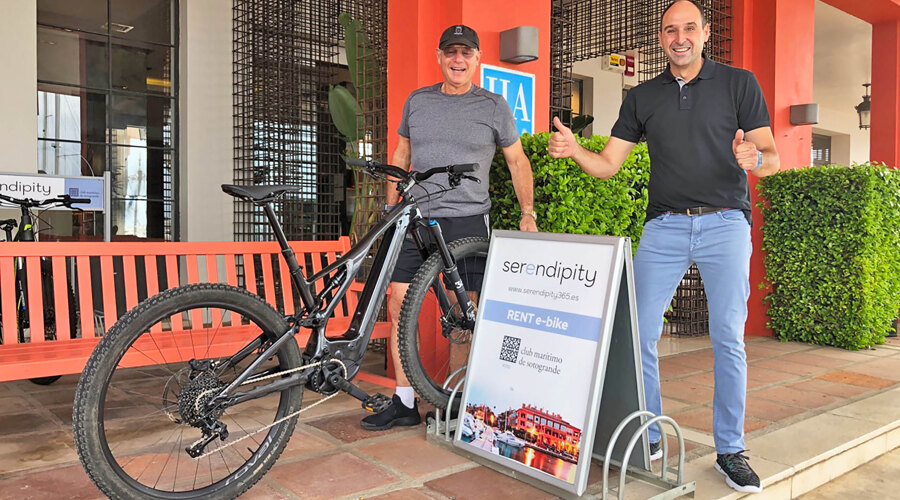Test drive of Serendipity’s E-Bike at Sotogrande! Charles Gubbins
