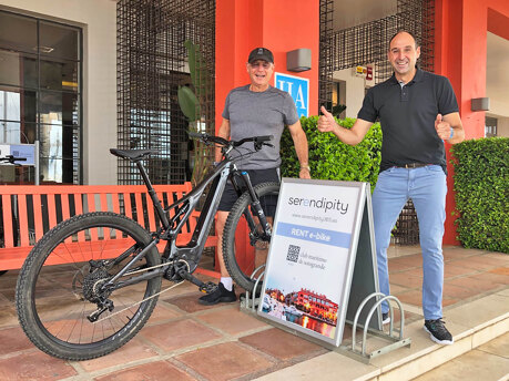 Test drive of Serendipity’s E-Bike at Sotogrande! Charles Gubbins