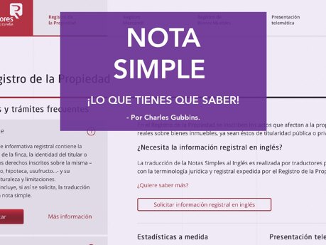 ¿Que es la Nota Simple?