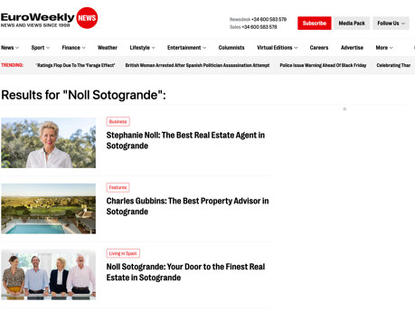 Euro Weekly News - Noll Sotogrande the best real estate agent in Sotogrande near Marbella 2023.jpg Euro Weekly News - Noll Sotogrande the best real estate agent in Sotogrande near Marbella.jpg Euro Weekly News - Stephanie Noll the best real estate agent in Sotogrande near Marbella.jpg Euro Weekly News - Charles Gubbins the best real estate agent in Sotogrande near Marbella