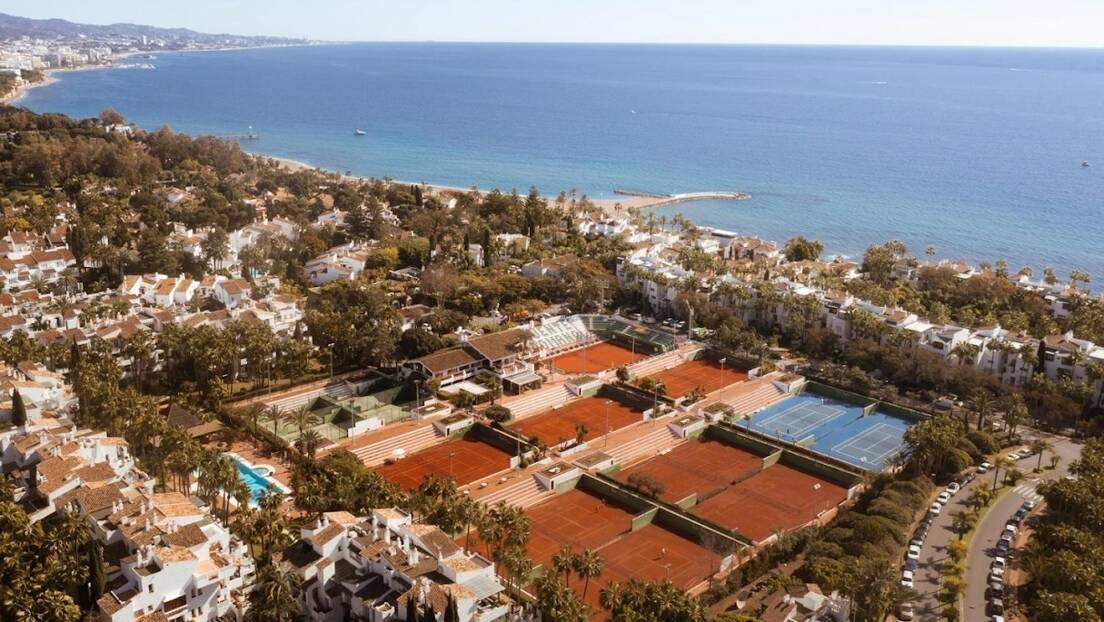 Puente Romano Luxury Hotel aerial views at Tennis and Padel Club